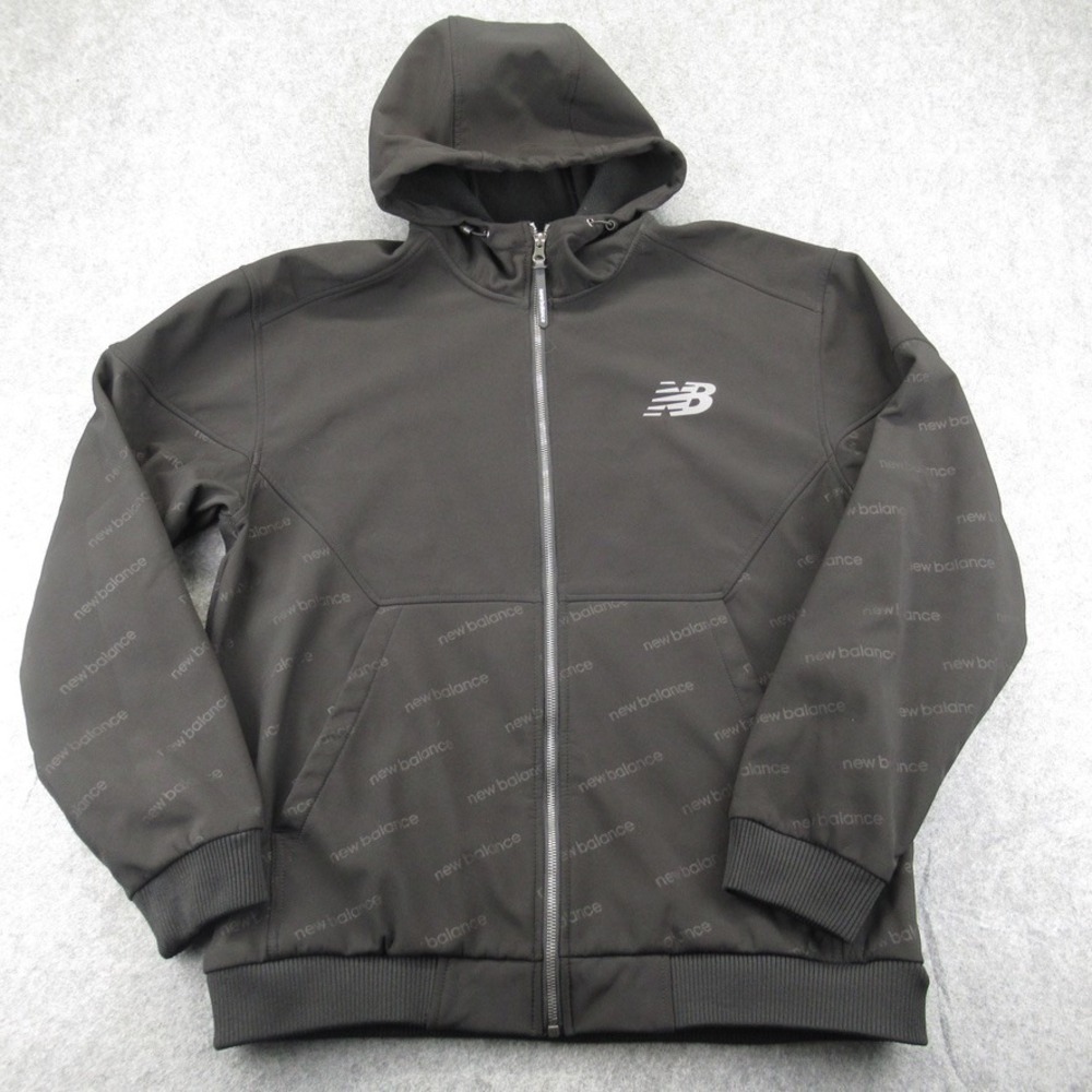 New Balance Mens Soft Shell Fleece Lined Full Zip Hoodie‎ Size Large
